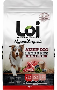 Loi Hipoalerjenik Kuzu Etli Yetişkin Köpek Maması 3 KG Loi Hipoalerjenik Kuzu Etli Yetişkin Köpek Maması 3 KG