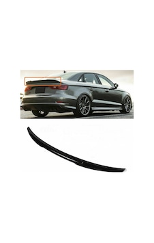 Audi A3 2013 2019 Plastik Parlak Siyah M4 Yarasa Spoiler Uyumlu Audi A3 2013 2019 Plastik Parlak Siyah M4 Yarasa Spoiler Uyumlu