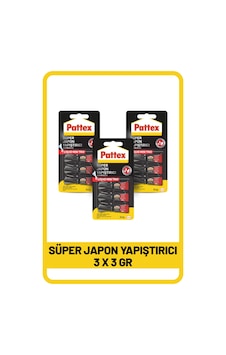 Pattex Süper Japon Yapıştırıcısı 3 x 1 G Pattex Süper Japon Yapıştırıcısı 3 x 1 G