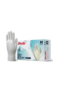 Beybi Lateks Pudrasız Eko M Medium Beden Muayene Eldiven 100lü Paket Beybi Lateks Pudrasız Eko M Medium Beden Muayene Eldiven 100lü Paket
