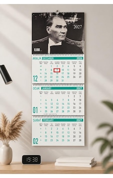 Lizy 2027 Atatürk Temalı Gemici Takvimi Spiralli 33x24 Cm Tasarım-4