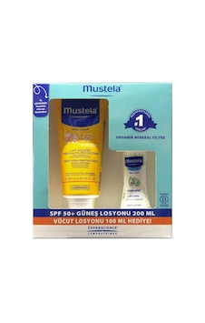 Mustela Çok Yüksek Koruma SPF50+ Bebek Güneş Losyonu 200 ML + Vücut Losyonu 100 ML Mustela Çok Yüksek Koruma SPF50+ Bebek Güneş Losyonu 200 ML + Vücut Losyonu 100 ML