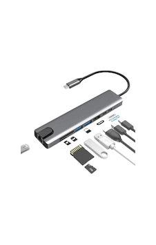 Comse 8 İn 1 4k Type C Usb 3.0 Hub Hdmı Rj45 Sdtf Adaptörü Comse 8 İn 1 4k Type C Usb 3.0 Hub Hdmı Rj45 Sdtf Adaptörü