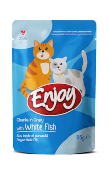 Enjoy Balıklı Kedi Pouch Yaş Mama 85gr X 22 Adet Enjoy Balıklı Kedi Pouch Yaş Mama 85gr X 22 Adet