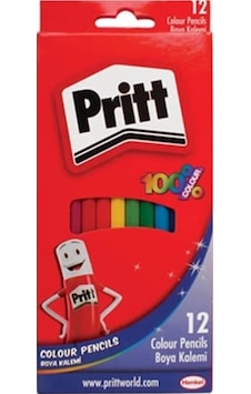 Pritt Kuru Boya Kalemi 12li - 2 Kutu Çok Renkli Pritt Kuru Boya Kalemi 12li - 2 Kutu Çok Renkli