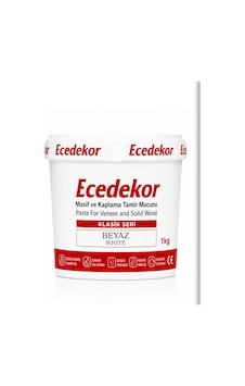 Beyaz Ecedekor Ahşap Dolgu Macunu Kova 1000gr 1 KG Beyaz Ecedekor Ahşap Dolgu Macunu Kova 1000gr 1 KG