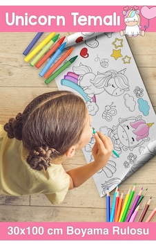 Melolisa 30 Cm Unicorn Dev Boy Boyama Kağıdı - Tek Boynuzlu At Boyama - Jumbo Painting Paper Melolisa 30 Cm Unicorn Dev Boy Boyama Kağıdı - Tek Boynuzlu At Boyama - Jumbo Painting Paper