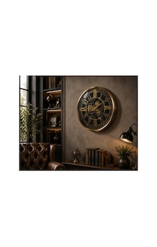 Sleep Nova Vintage Gear Gold Dekoratif Duvar Saati Altın Sleep Nova Vintage Gear Gold Dekoratif Duvar Saati Altın
