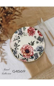 Gönül Mutfak Magnolya Çiçek Desenli Servis Tabağı 6'lı 25 Cm Çok Renkli Gönül Mutfak Magnolya Çiçek Desenli Servis Tabağı 6'lı 25 Cm Çok Renkli