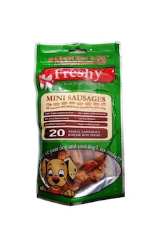 Freshy Beef Sausages Biftekli Mini Sosis Köpek Ödülü 20'li 100 G Freshy Beef Sausages Biftekli Mini Sosis Köpek Ödülü 20'li 100 G