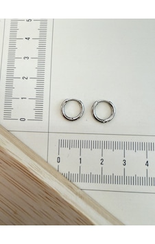 316 L Cerrahi Çelik 1,6mm 8mm Çelik Halka Küpe Gümüş 316 L Cerrahi Çelik 1,6mm 8mm Çelik Halka Küpe Gümüş