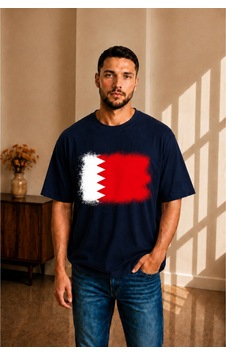 Sngl Tekstil Erkek Oversize Bahreyn Bayrak Baskılı Kısa Kollu Tişört S M L Xl 2xl Lacivert Sngl Tekstil Erkek Oversize Bahreyn Bayrak Baskılı Kısa Kollu Tişört S M L Xl 2xl Lacivert