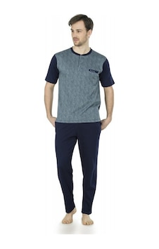 Pierre Cardin Yazlık Damatlık 3'Lü Pijama Takımı Kutulu (536108374) Mavi Pierre Cardin Yazlık Damatlık 3'Lü Pijama Takımı Kutulu (536108374) Mavi