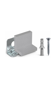 Metal Dolap Askı Elemanı L Tipi Gri 1,20 Mm Vida Ve Dübel Dahil Beyaz Beyaz