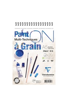 Clairefontaine Paint-On A Grain Çizim Bloğu A5 200 G 20 Yaprak Clairefontaine Paint-On A Grain Çizim Bloğu A5 200 G 20 Yaprak