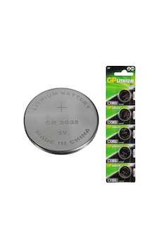 Gp Cr2032 Lıtyum 3V Düğme Pil 3 Volt 5'Li Blister Gp2032'lithium