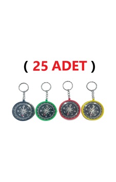 25 Adet Pusula Anahtarlık Renkli Anahtarlık Plastik 25 Adet Pusula Anahtarlık Renkli Anahtarlık Plastik
