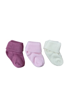 Bbs Bebe 3'lü Çorap Düz Bambu Kıvrık Mürdüm-pembe-krem Bbs Bebe 3'lü Çorap Düz Bambu Kıvrık Mürdüm-pembe-krem