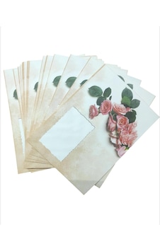 Keskin Color 13x18 Desenli Mektup Zarfı 10'lu Gül-8 Keskin Color 13x18 Desenli Mektup Zarfı 10'lu Gül-8