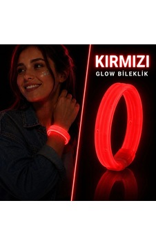 Kırmızı Kalın Glow Bileklik Kırılarak Yanan Parti Ve Festival Bilekliği Yetişkin Kırmızı Kalın Glow Bileklik Kırılarak Yanan Parti Ve Festival Bilekliği Yetişkin