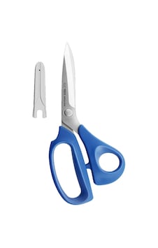 Kai V5210 Kılıflı Mavi Plastik Saplı Kumaş Kesim Makası 21 Cm