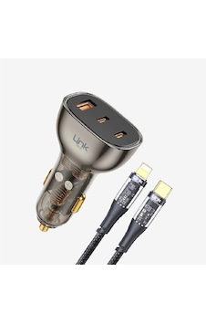 C507 Şeffaf 80w Çift Pd 30+20w & Qc 30w Süper Hızlı Type-c Ligh Siyah C507 Şeffaf 80w Çift Pd 30+20w & Qc 30w Süper Hızlı Type-c Ligh Siyah