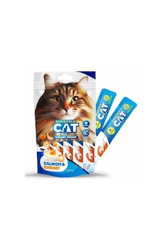 Euro Gold Cat Somon Balığı Ve Karides Aromalı Sıvı Kedi Ödülü 5x15gr Euro Gold Cat Somon Balığı Ve Karides Aromalı Sıvı Kedi Ödülü 5x15gr