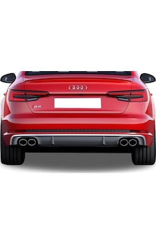 Audi A4 B9 2016 Sonrası 4 Çıkışlı S4 Arka Tampon Eki - Difüzör p