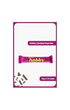 Hobby - Sütlü Kokolin Kaplamalı Kakaolu Ve Fındıklı Bar - 25 Gram - 24 Adet Hobby - Sütlü Kokolin Kaplamalı Kakaolu Ve Fındıklı Bar - 25 Gram - 24 Adet