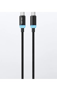 Ven-dens Vd-dc04cc 60 W Pd Type-c To Type-c Hızlı Şarj Ve Veri Kablosu, 1 Metre, Naylon Örgü, Siyah
