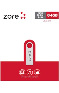 Zore Metal USB Flash Disk 64GB-Gümüş Gümüş