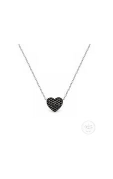 Servi 925 Ayar Gümüş Midnight Love Siyah Zirkon Taşlı Kalp Figürlü Kolye-541 Servi 925 Ayar Gümüş Midnight Love Siyah Zirkon Taşlı Kalp Figürlü Kolye-541
