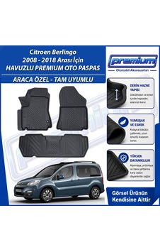 Citroen Berlingo Paspas Araca Özel 2008-2018 Derin Havuzlu Premium Oto Paspas Citroen Berlingo Paspas Araca Özel 2008-2018 Derin Havuzlu Premium Oto Paspas