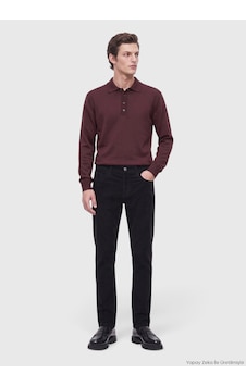 Ramsey Siyah Dokuma Regular Fit Kadife Casual Pamuk Karışımlı Pantolon Ramsey Siyah Dokuma Regular Fit Kadife Casual Pamuk Karışımlı Pantolon