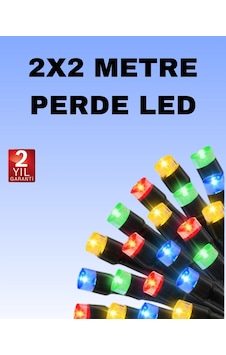 Noel Ve Parti Dekorasyonu İçin 2x2 Led Perde Işık - 8 Fonksiyonlu