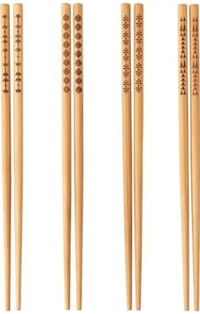 Bambu Yemek Çubukları 4Lü MeridyenDukkan Bambu 4 çift Dekoratif D Bambu Yemek Çubukları 4Lü MeridyenDukkan Bambu 4 çift Dekoratif D