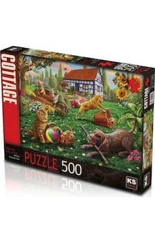 Puzzle 500 parça Dogs and Cats at Play Puzzle 500 parça Dogs and Cats at Play