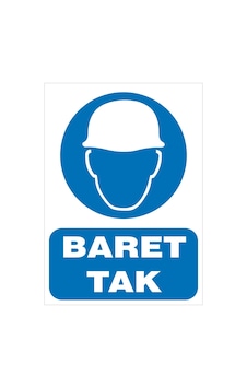Rüzgar Güvenlik Levhaları Baret Tak Uyarı Levhası