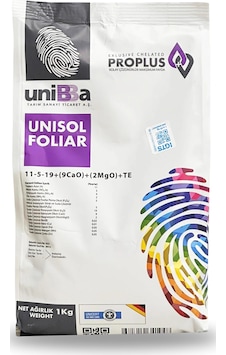 Unibba Unisol Foliar Npk Yaprak Gübresi 11-5-19+ 9cao + 2mgo +te 1 Kg 1 KG Unibba Unisol Foliar Npk Yaprak Gübresi 11-5-19+ 9cao + 2mgo +te 1 Kg 1 KG