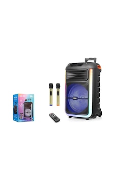 Ndr Ndr325 Çift Karaoke Mikrofonlu Bluetooth Hoparlör Fm Radyo 40w 15 İnç Rgb Kumandalı Siyah Ndr Ndr325 Çift Karaoke Mikrofonlu Bluetooth Hoparlör Fm Radyo 40w 15 İnç Rgb Kumandalı Siyah