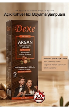 Dexe Açık Kahve 30 Dakikada Hızlı ve Pratik Boya Saç Boyama Şampuanı 420 ML Dexe Açık Kahve 30 Dakikada Hızlı ve Pratik Boya Saç Boyama Şampuanı 420 ML