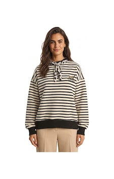 Onloox Kadın Ekru-siyah Ekru Siyah Pamuklu Üç İplik Şardonlu Oversize Fular Detaylı Leopar Nakışlı Sweatshirt Onloox Kadın Ekru-siyah Ekru Siyah Pamuklu Üç İplik Şardonlu Oversize Fular Detaylı Leopar Nakışlı Sweatshirt