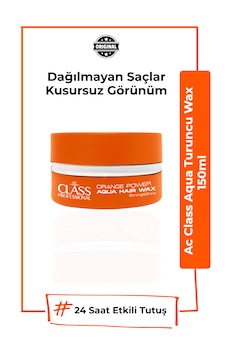 Professional Aqua Hair Wax Turuncu Power 150 Ml - Maksimum Kontrol & Şekillendirme Professional Aqua Hair Wax Turuncu Power 150 Ml - Maksimum Kontrol & Şekillendirme