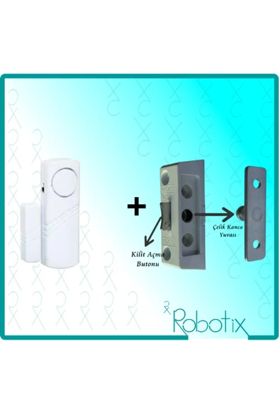 Robotix Rb-4444 Beyaz Kapı Pencere Alarmı + Kapı Pencere Kilidi Robotix Rb-4444 Beyaz Kapı Pencere Alarmı + Kapı Pencere Kilidi