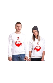 Tshirthane Sıcacık Aşk Sevgili Kombinleri Unisex Sweatshirt Kırık Beyaz Tshirthane Sıcacık Aşk Sevgili Kombinleri Unisex Sweatshirt Kırık Beyaz