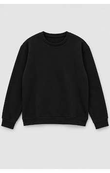 Markapia Erkek Bisiklet Yaka İçi Polarlı Düz Sweatshirt Siyah Markapia Erkek Bisiklet Yaka İçi Polarlı Düz Sweatshirt Siyah