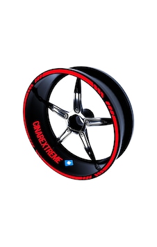 4 Parçalı Kesikli Tasarımlı Reflektif Kırmızı Jant Şeridi Sticker Çınar Extreme 4 Parçalı Kesikli Tasarımlı Reflektif Kırmızı Jant Şeridi Sticker Çınar Extreme
