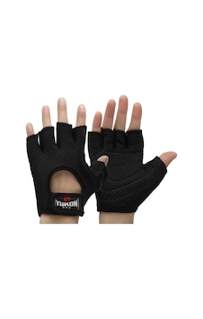 Spor Unisex Air Body Fıtness Bisiklet Ağırlık Eldiveni Terletmez Yarım Parmak