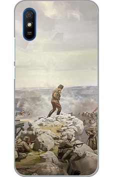 Redmi 9a Uyumlu Cephede Komutan Bağımsızlık Atatürk Baskılı Silikon Kılıf Renkli