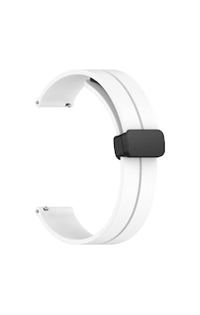 Forzacase Huawei Watch Buds İçin Manyetik Tokalı 22mm Silikon Kordon Kayış - Fc144 Beyaz Forzacase Huawei Watch Buds İçin Manyetik Tokalı 22mm Silikon Kordon Kayış - Fc144 Beyaz